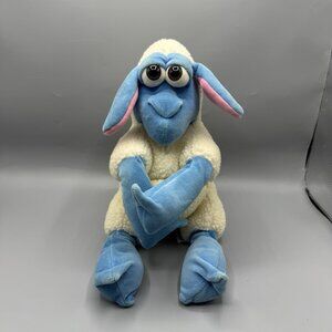 Vintage Funny Friends Lamb Sheep Plush Jennifer Mazur 15" Blue White